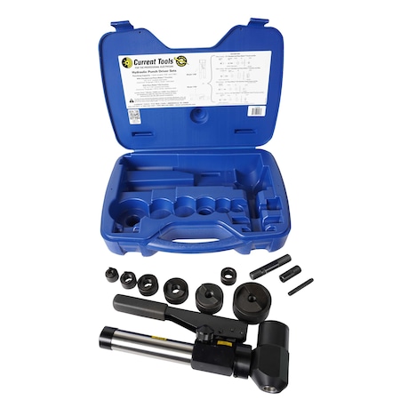 Current Tools 1/2" to 2"  90 Degree Hydraulic Punch Driver Knock-Out Set 179PM